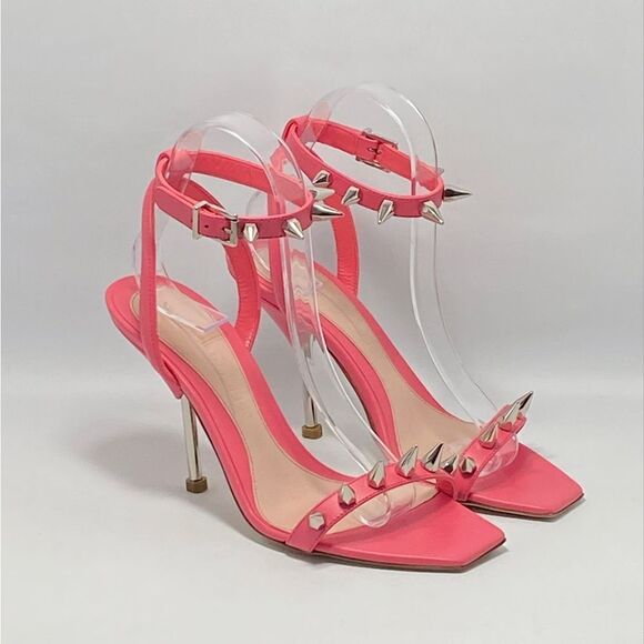 Alexander McQueen Punk Stud Leather Ankle-Strap Sandals size 37.5 - Picture 1 of 13